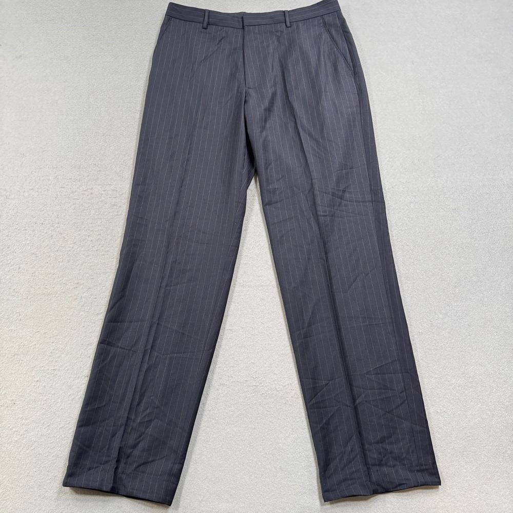 Banana Republic Dress Pants Men's 35x34 Navy Blue Pinstripe Modern Fit Trousers